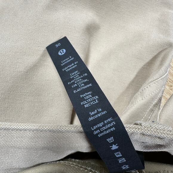 Lululemon ABC Classic Fit 5 Pocket Pant Men's Size 30 Trench Utilitech GUC - Picture 5 of 8